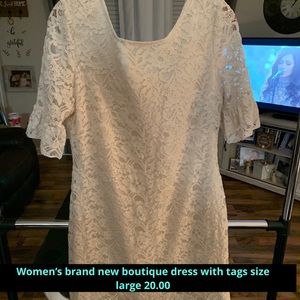 Brand new cream lace dress